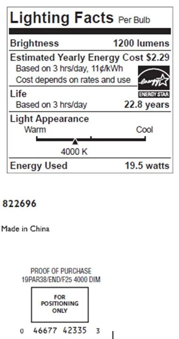 Philips LED Reflector Flood Light Bulb (423350)