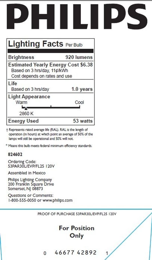 Philips Halogen Incandescent Light Bulb (428920)
