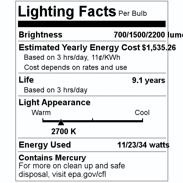 Philips Compact Fluorescent Light Bulb (456830)